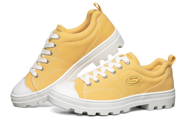 (WMNS) Skechers Roadies Low-Top Sneakers Yellow 74370-YEL