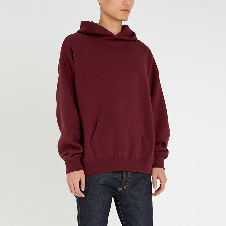 Fear of God Essentials FW18 Logo Hoodie 'Burgundy' FOG-FW18-12