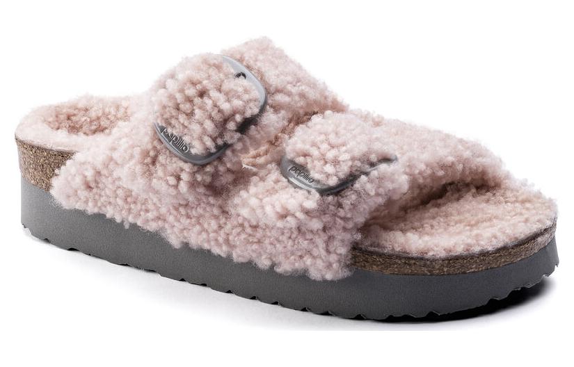 (WMNS) Birkenstock Arizona Big Buckle Shearling Narrow 'Teddy Crystal Rose' 1017643