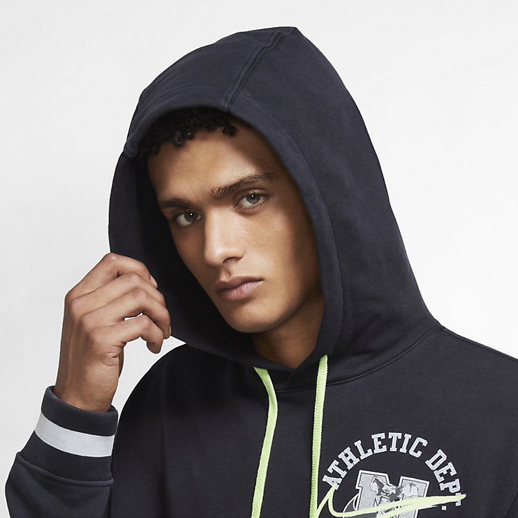 Nike Sportswear Club Fleece Pullover Hoodie 'Black White' DC3546-010