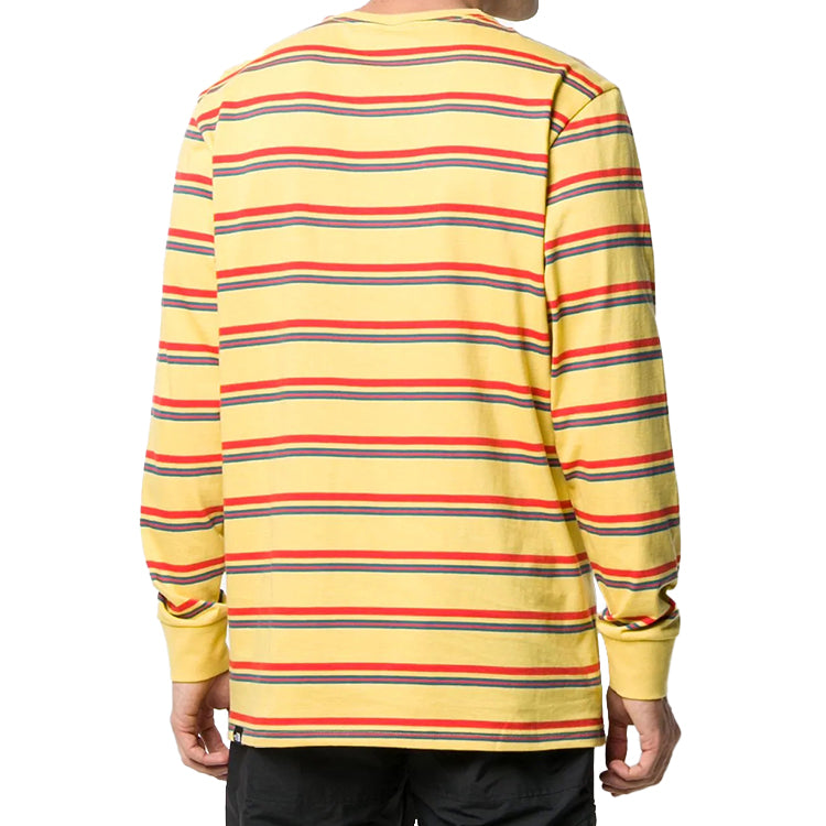 Men's THE NORTH FACE Stripe Printing Long Sleeves Tops Yellow NF0A4C9I