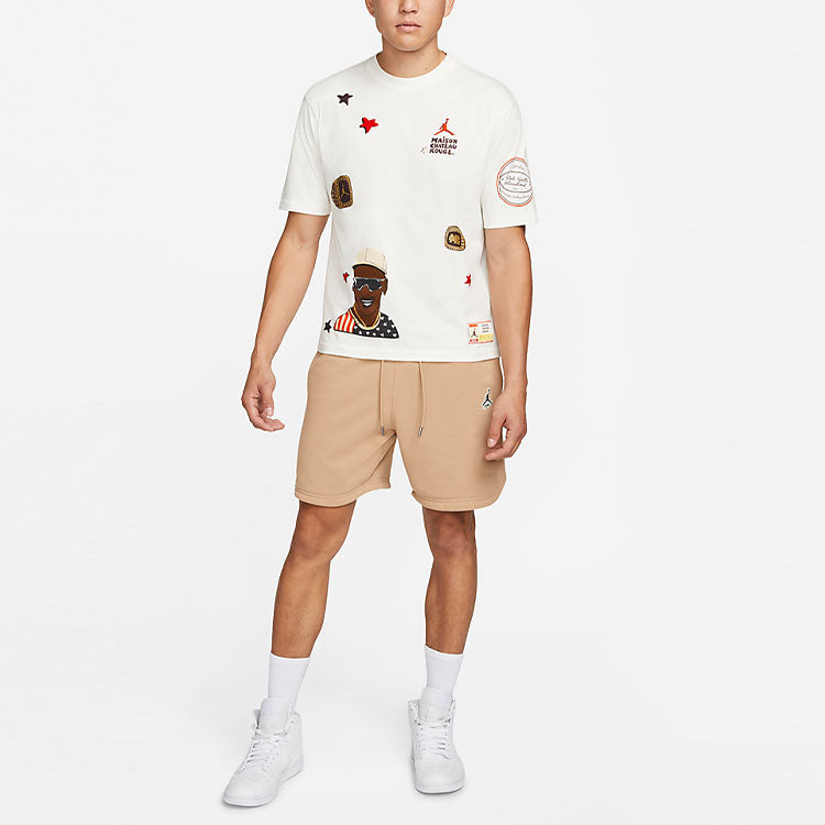 Air Jordan x Maison Chateau Rouge Crossover Tee 'White Red Brown' DJ9767-133