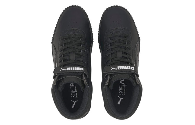(WMNS) PUMA Carina Mid-Top Sneakers Black 373233-02