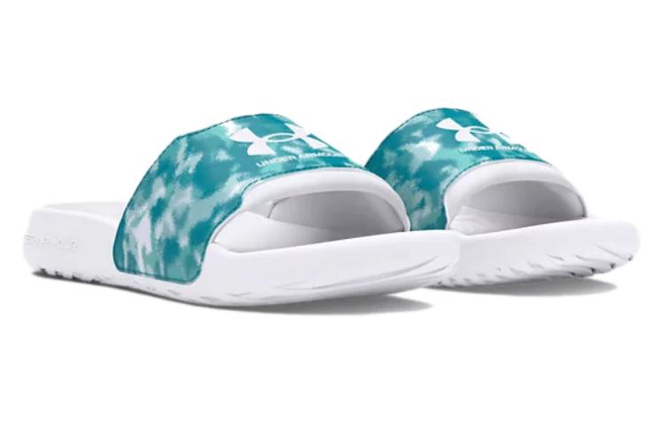 (WMNS) Under Armour Ignite Select Graphic Slides 'White Turquoise Tie-Dye' 3027223-100