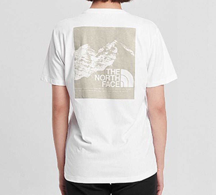 THE NORTH FACE Classic Logo Printing Solid Color Short Sleeve Couple Style White 4NFO-FN4