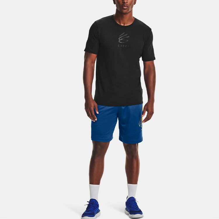 Under Armour Curry Logo Printing T-Shirt 'Black' 1357001-001