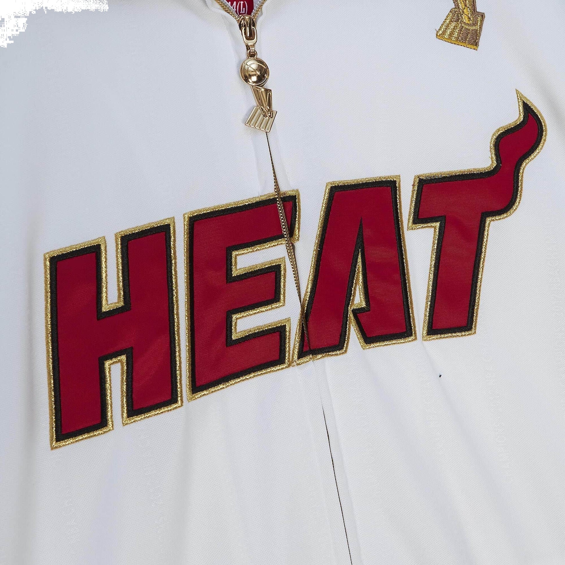 Mitchell & Ness x NBA Miami Heat 2012 Champions Jacket 'White Black' AFZJ4937-MHE12PPPWHIT