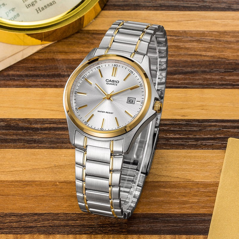 CASIO ENTICER&VINTAGE Series Classic Vintage Simplistic Casual Fashion Couple Silver Analog MTP-1183G-7A&LTP-1183G-7A