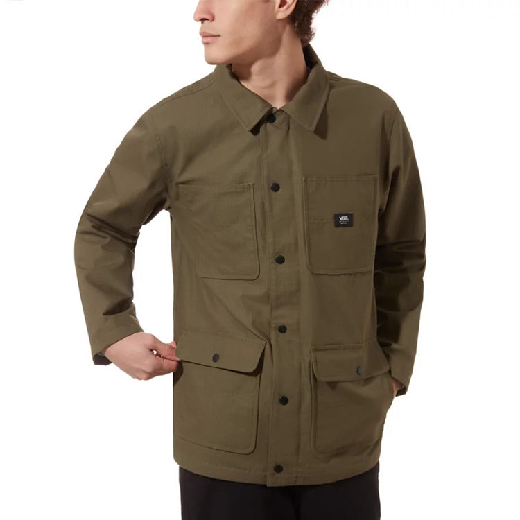 Men's Vans Cargo Casual Hooded Jacket Brown VN0A456ZTT5