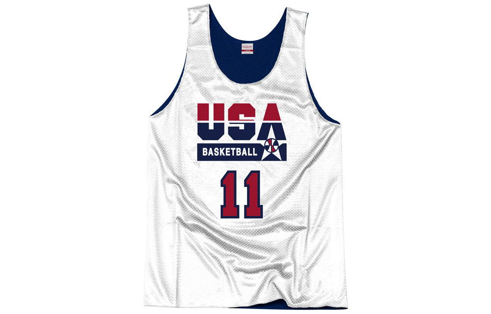 Mitchell & Ness NBA Authentic Reversible Jersey 'Team USA - Karl Malone 1992' ARPJGS18437-USANAVY92KMA