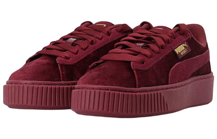 (WMNS) PUMA Platform Velvet Purple Low-Top Sneakers Purple 373935-04