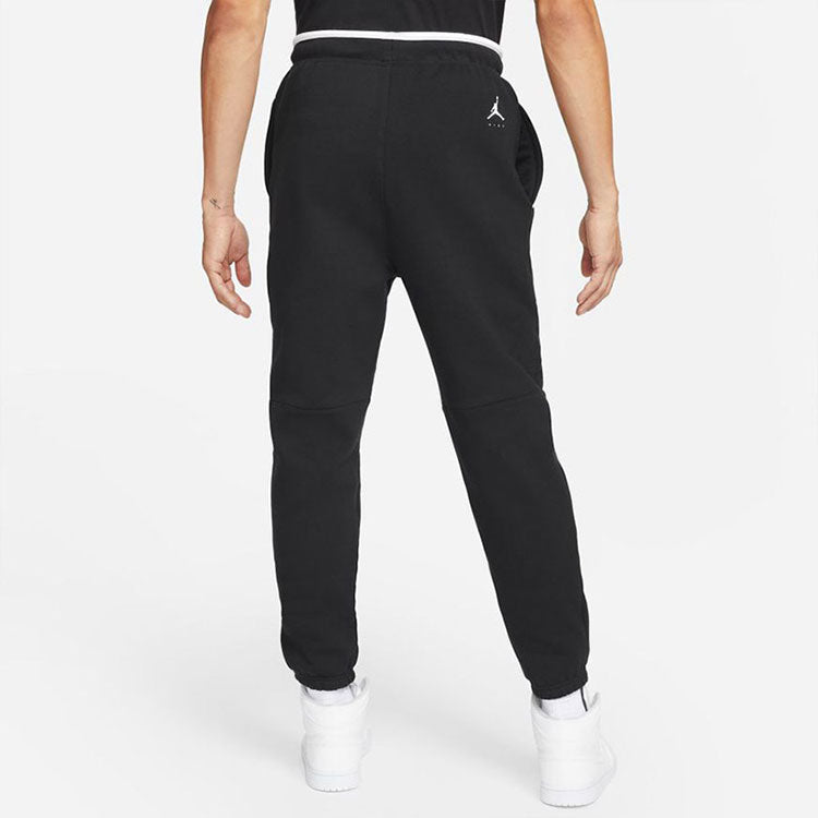 Men's Air Jordan Logo Printing Knit Fleece Lined Stay Warm Bundle Feet Sports Pants/Trousers/Joggers Black DJ0261-010