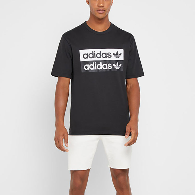 adidas originals Vocal Logo Printing Short Sleeve Black EJ7266