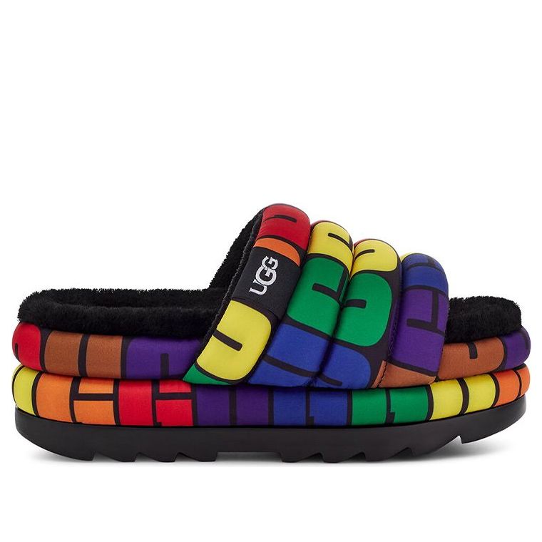 (WMNS) UGG Pride Slide 'Black Multi' 1127076-RLG