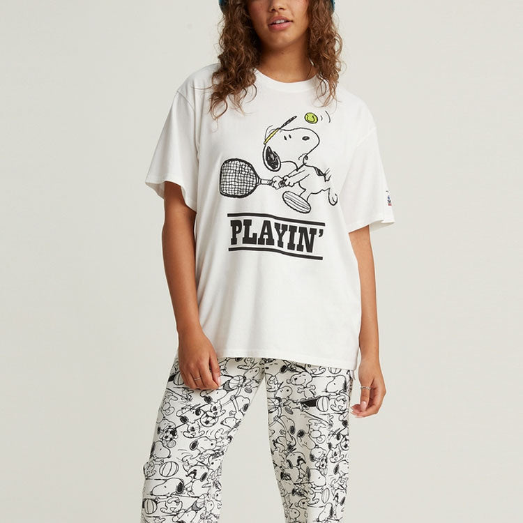 Levis  Peanuts Crossover Round Neck Short Sleeve White 56152-0005