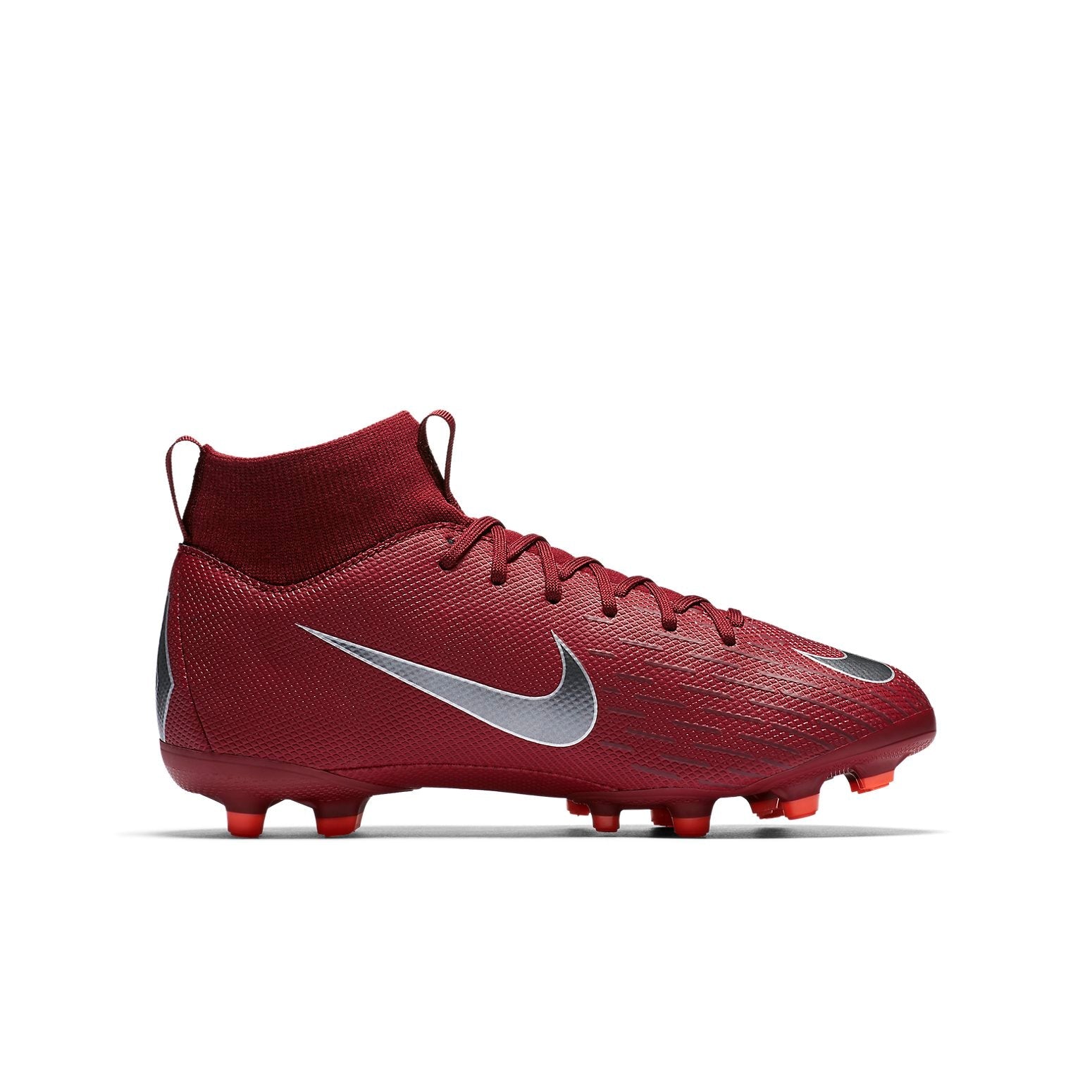 (GS) Nike JR Mercurial Superfly 6 12 Academy FG 'Red Silver' AH7337-606