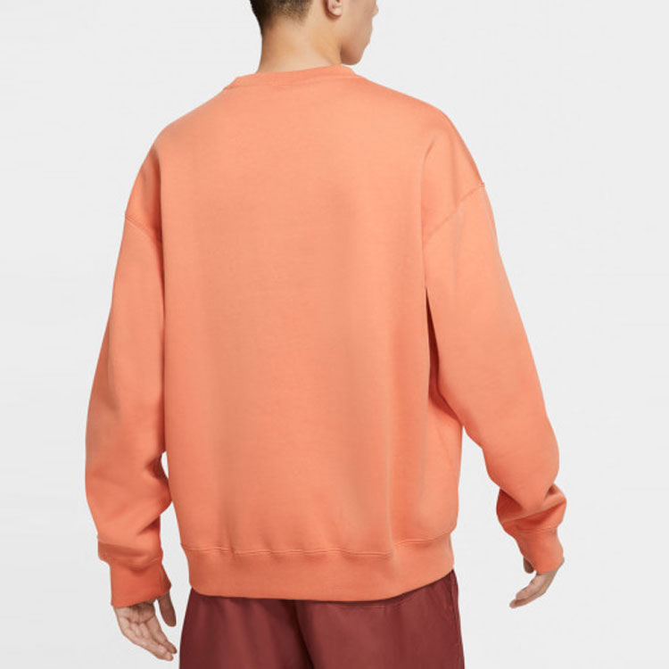 Men's Nike Embroidered Logo Round Neck Long Sleeves Orange CV0554-863