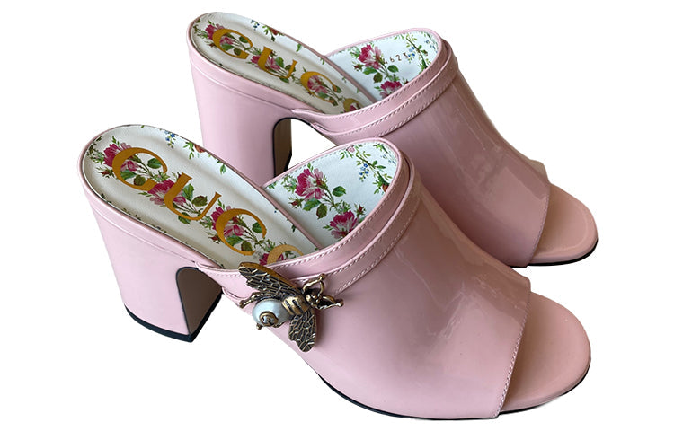 (WMNS) Gucci Leather Sandal With Bee 'Pink' 524623-BNC00-5909