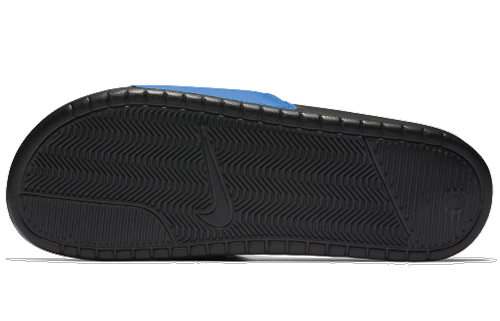 Nike Benassi JDI Mismatch Fashion Unisex Blue Black Slippers 'Black' 818736-074