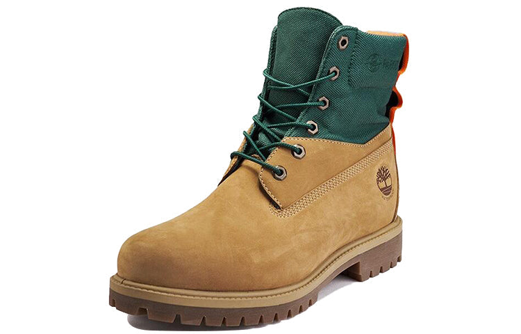 Timberland 6 Inch Premium Waterproof ReBOTL Wide-Fit Boot 'Wheat Nubuck and Fabric' A2D6U