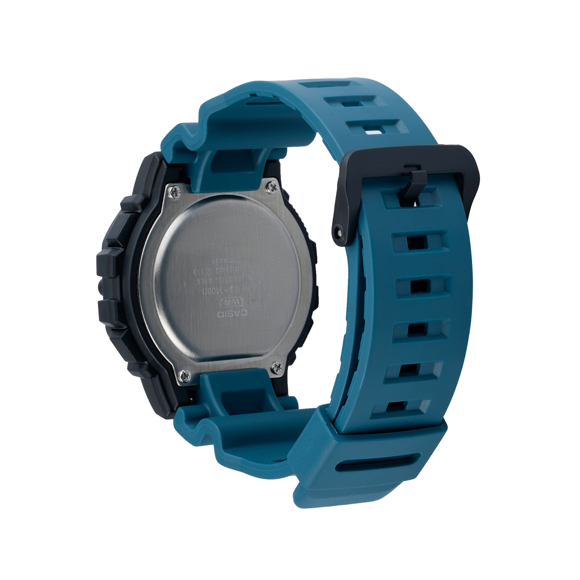 CASIO Fashion Stylish Quartz Watch Numeric Resin Strap Blue Black Unisex Mens WS-1400H-3AVD