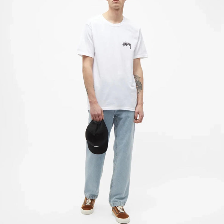 Stussy Falls Tee Classic Poster Short Sleeve Unisex White 1904475-WHITE