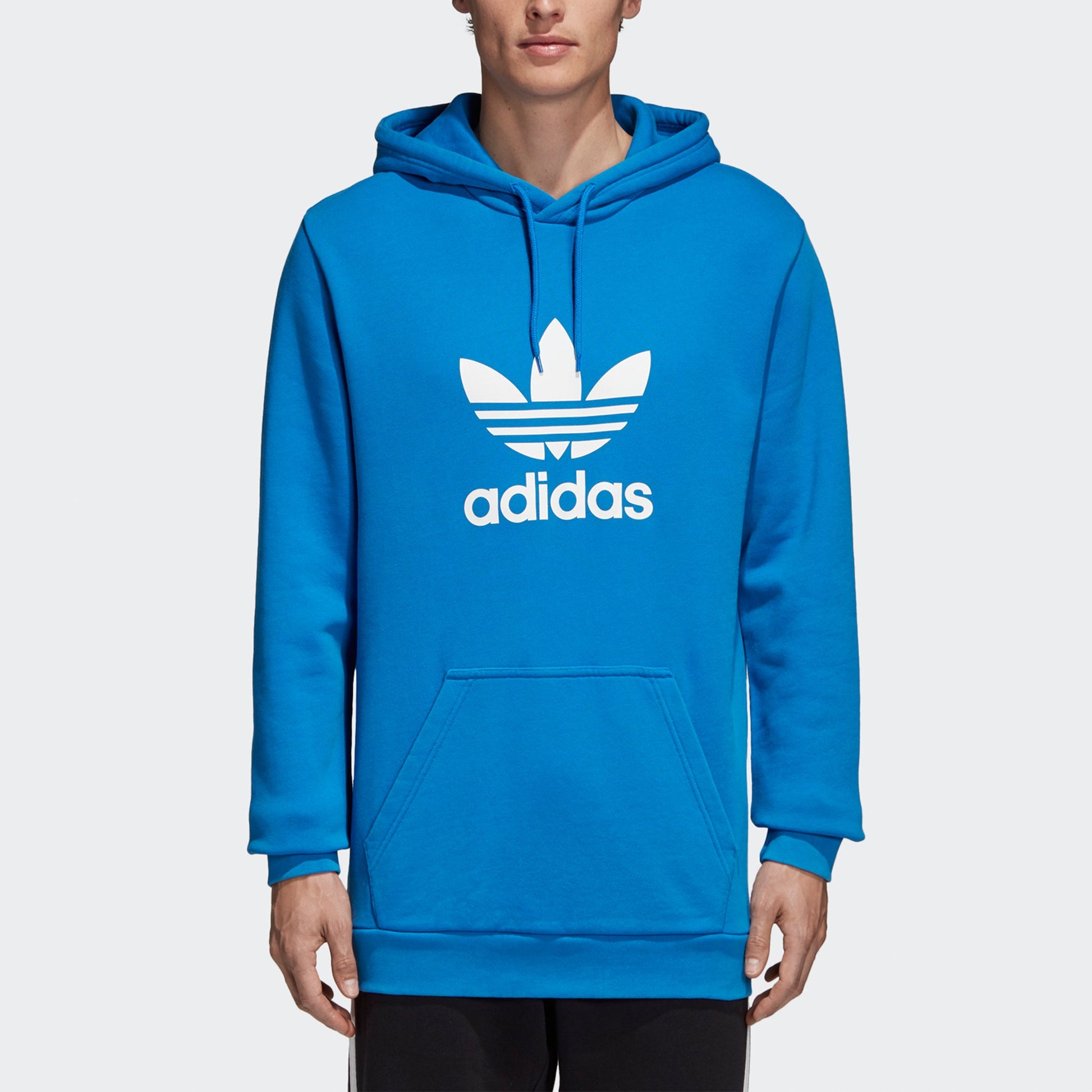 adidas originals Trefoil Hoody Casual Sports hooded Pullover Blue DT7965