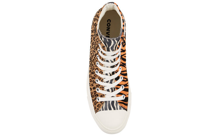 Converse Chuck Taylor All Star Animal Print Suede High Top 'Brown White' 165553C