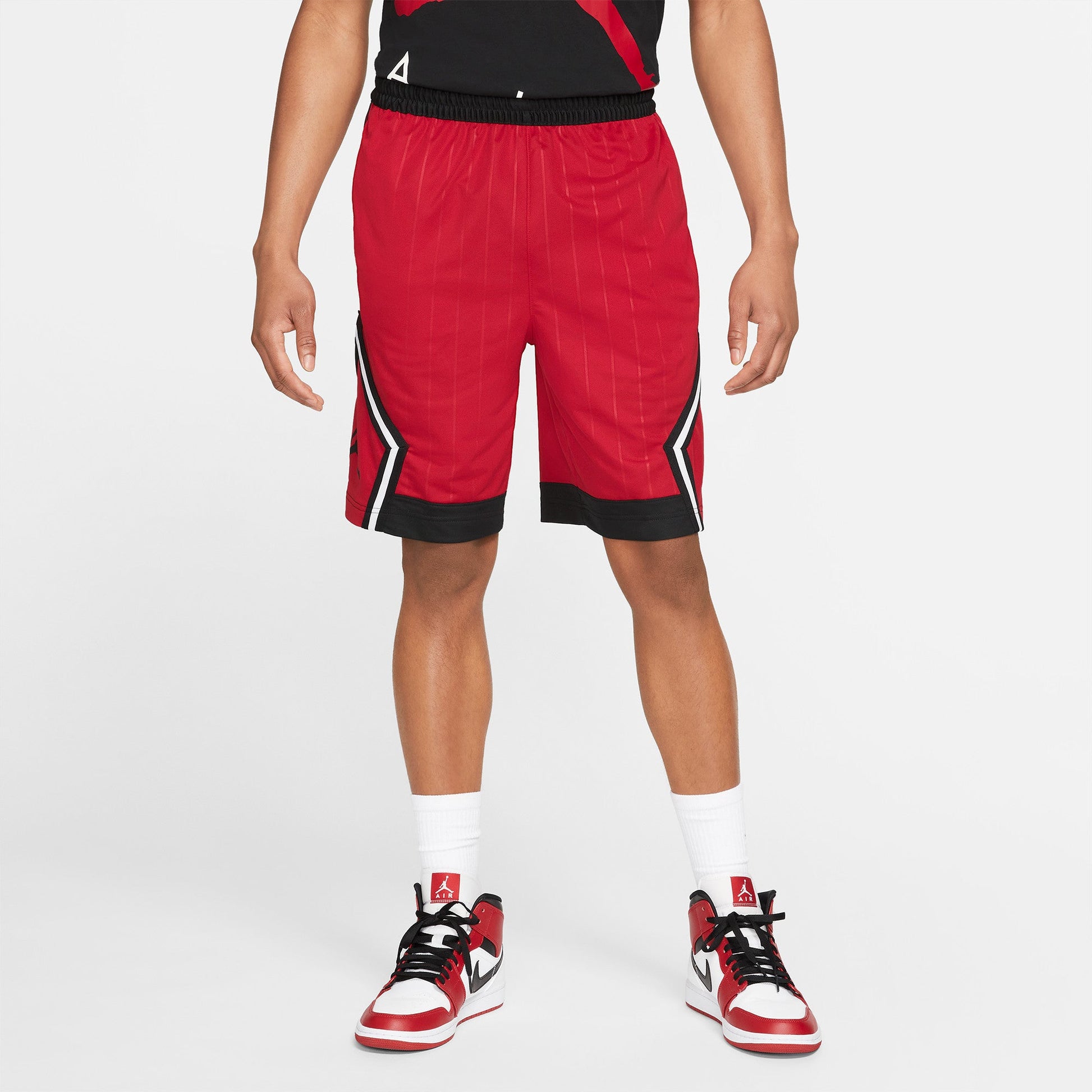 Air Jordan Jumpman Diamond Basketball Sports Printing Loose Breathable Shorts Red DH9497-687
