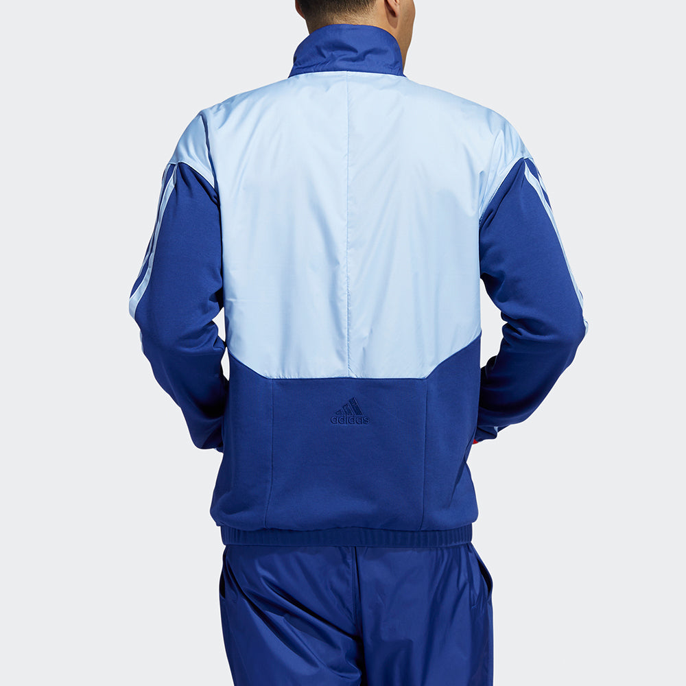 adidas Trae Po Colorblock Basketball Sports Jacket Sky Blue H43760