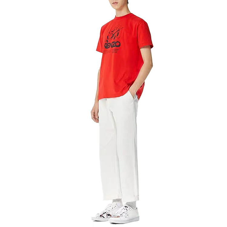 KENZO Printing Oversize Short Sleeve Unisex Red FA5-5TS513-4W5-21