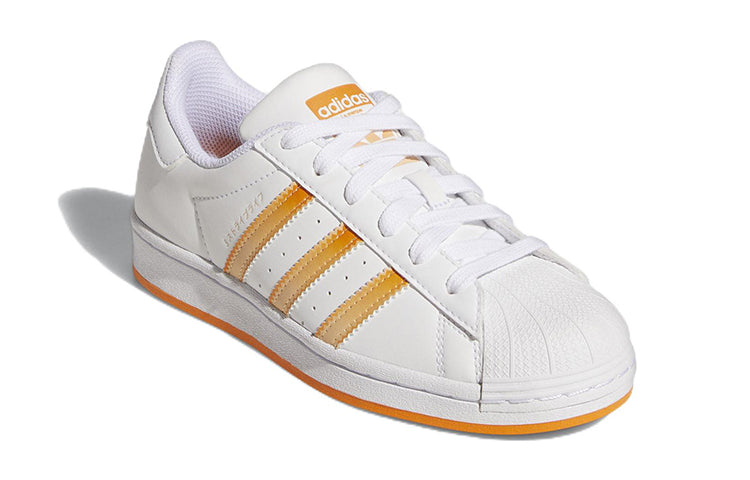 (GS) adidas Superstar J 'White Orange Rush' HP5404