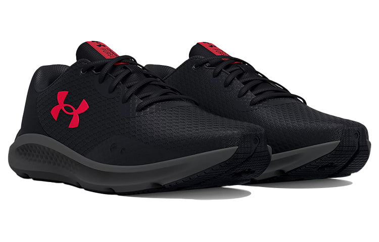 Under Armour Charged Pursuit 3 4E Wide 'Black Red' 3025801-003