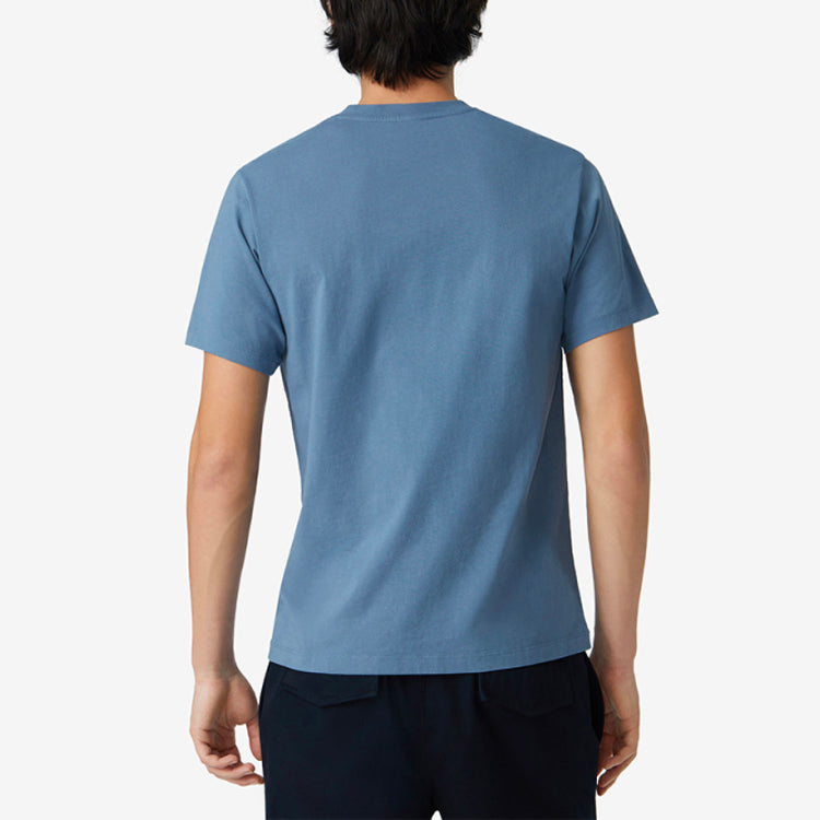 Men's KENZO SS21 Alphabet Tiger Head Printing Pattern Round Neck Short Sleeve Blue FB55TS0264YG-67