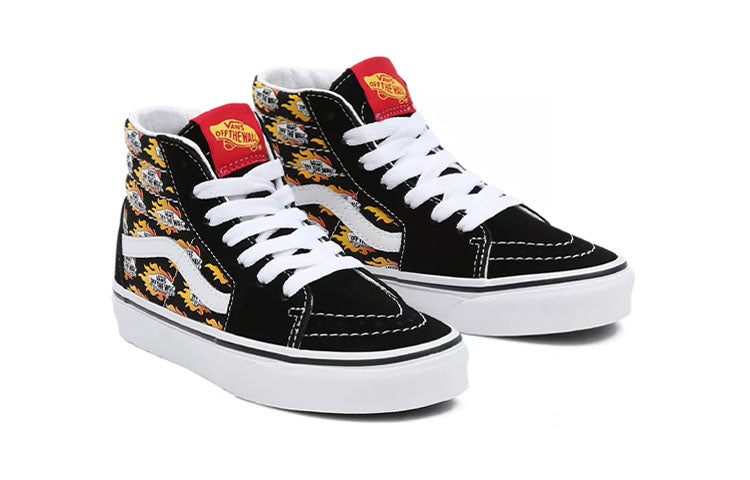 (PS) Vans Flame Logo Repeat SK8-Hi 'Black Yellow' VN000D5FAC4