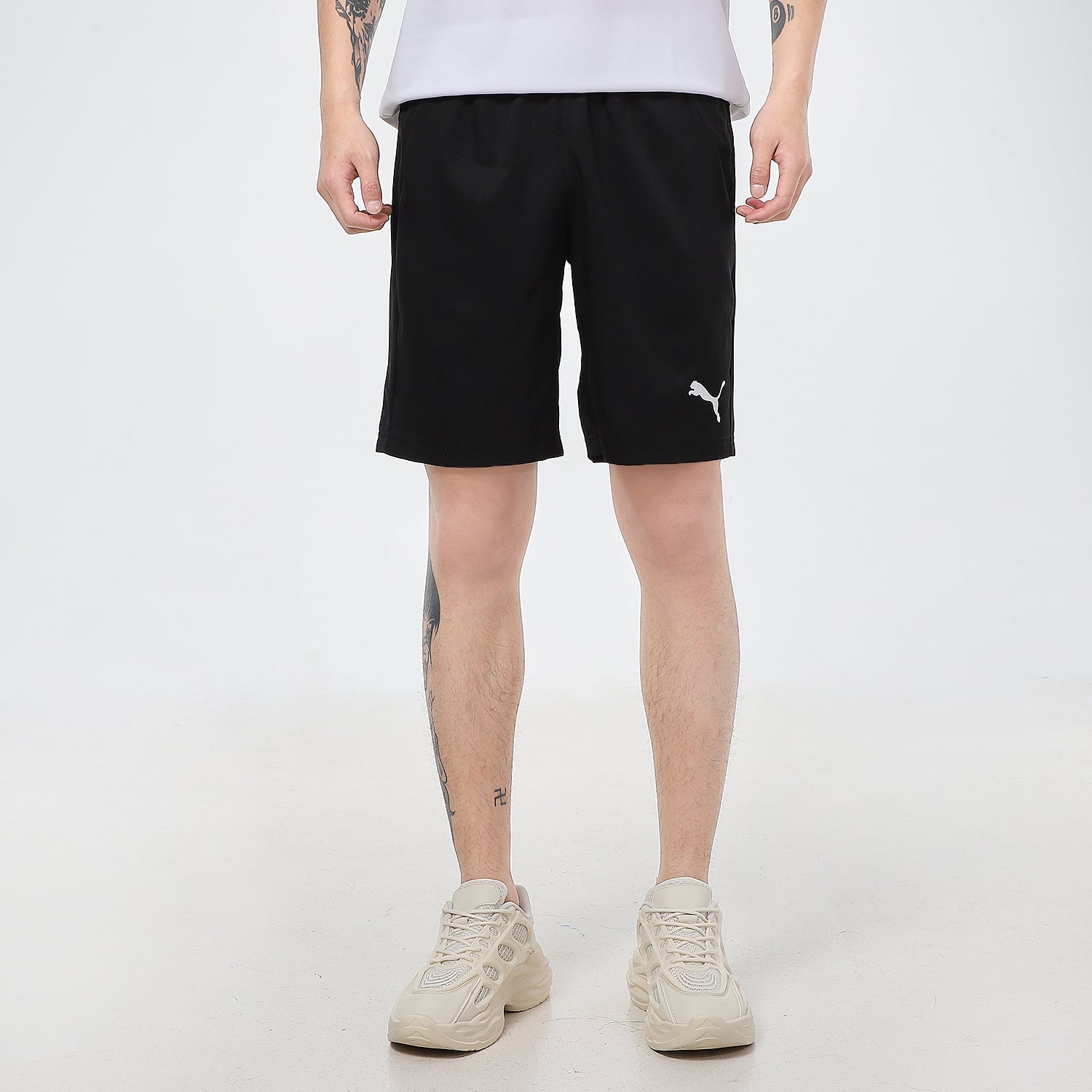 PUMA Active Woven 9 Inch Shorts 'Black White' 588885-01