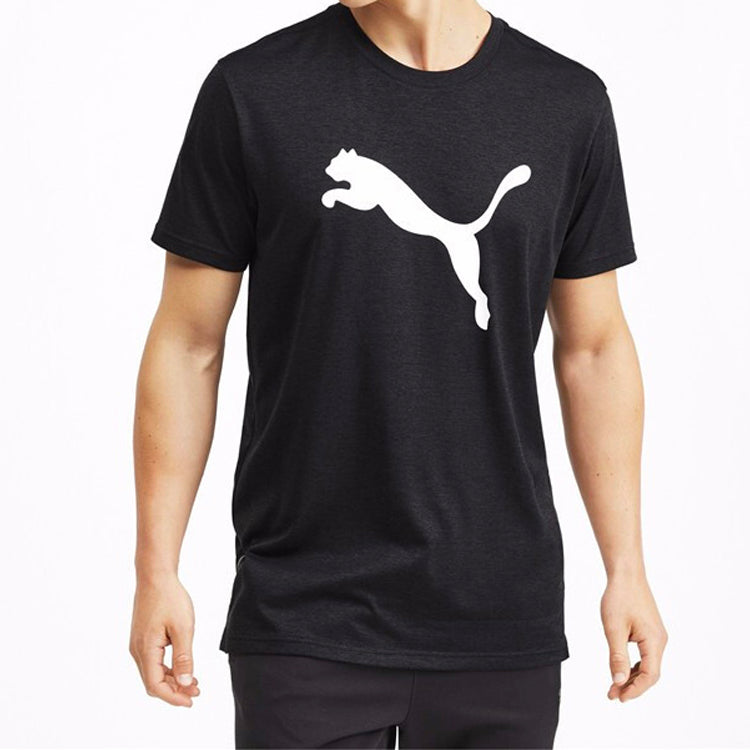 PUMA Logo Printed Short Sleeve TEE Black 518382-02
