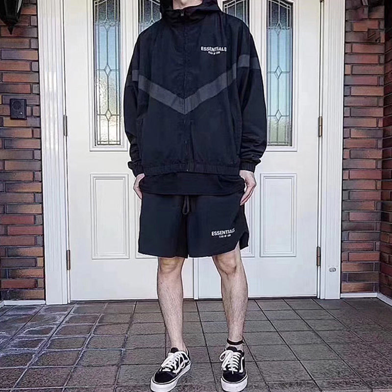 Fear of God Essentials Hooded Jacket 'Black' FOG-FW19-11