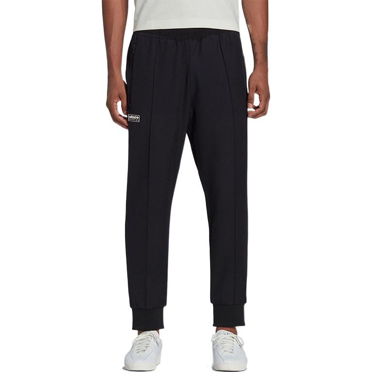 Men's adidas originals x spezial Crossover Solid Color Logo Zipper Side Sports Pants/Trousers/Joggers Black HC0402
