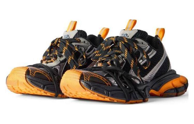 Balenciaga 3XL Sneakers 'Black Orange Grey Mesh and Polyurethane' 734734W3XL31178