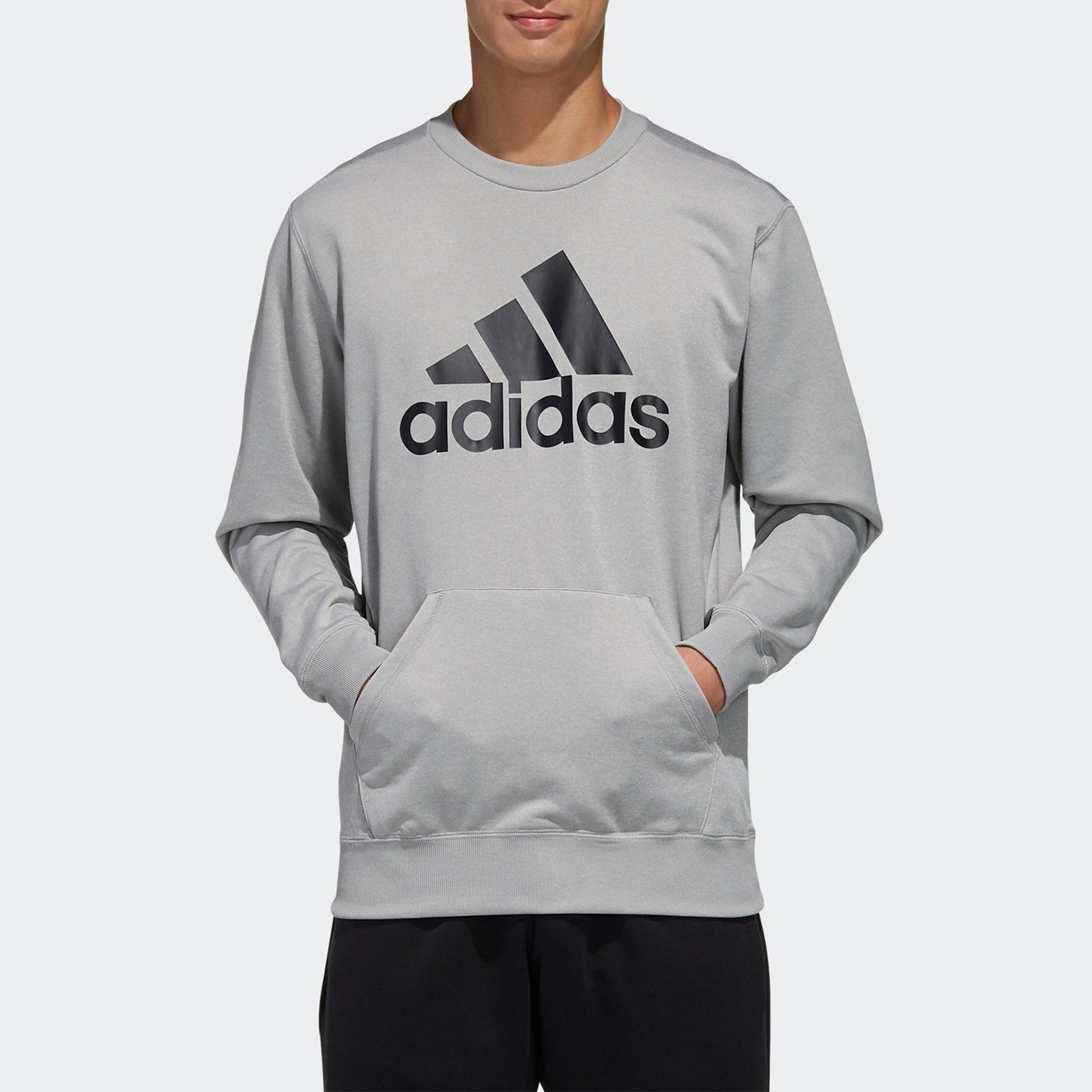 Men's adidas MH SW Crew 20 Logo Sports Gray FM5343