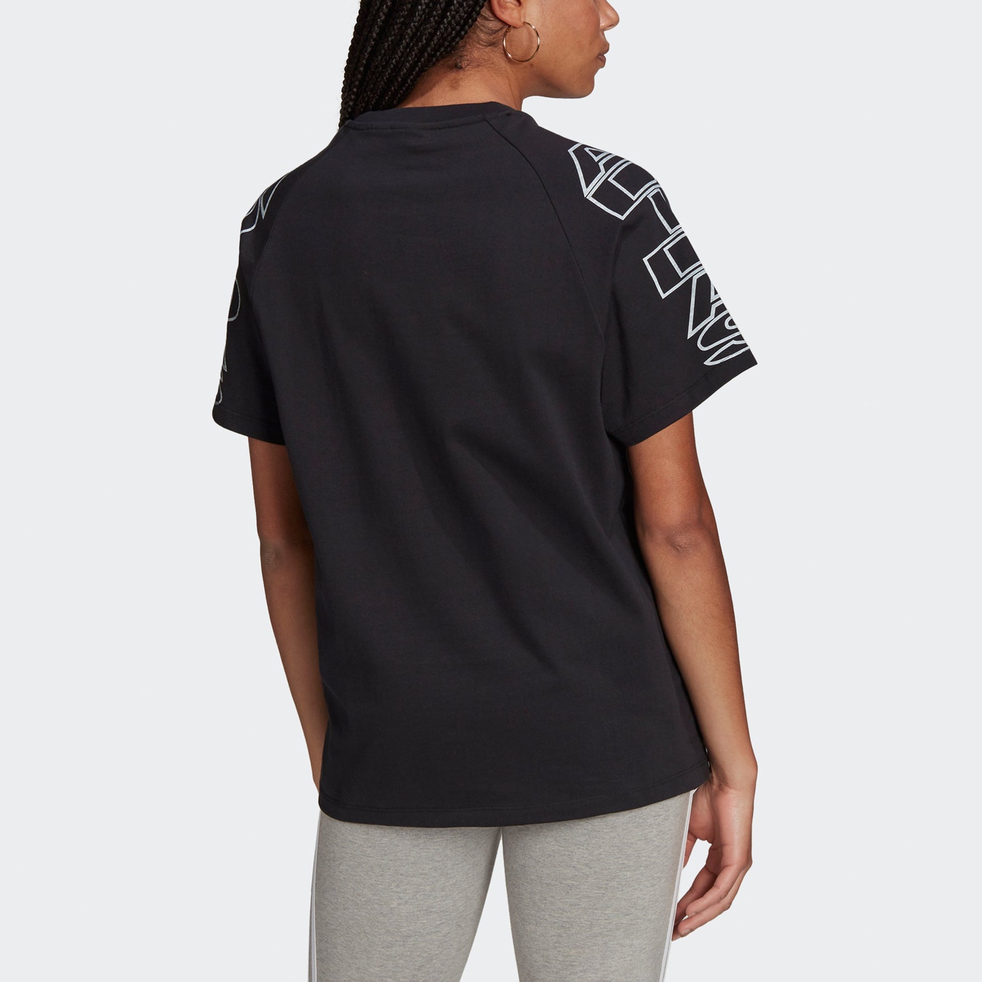 (WMNS) adidas originals Loose Logo Round-neck Black H15801