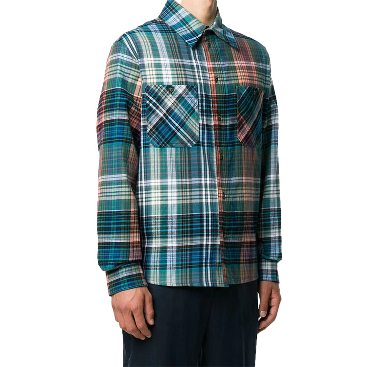 Off-White FW20 Arrows Printing Long-sleeved Shirt Men Green OMGA133E20FAB0014510
