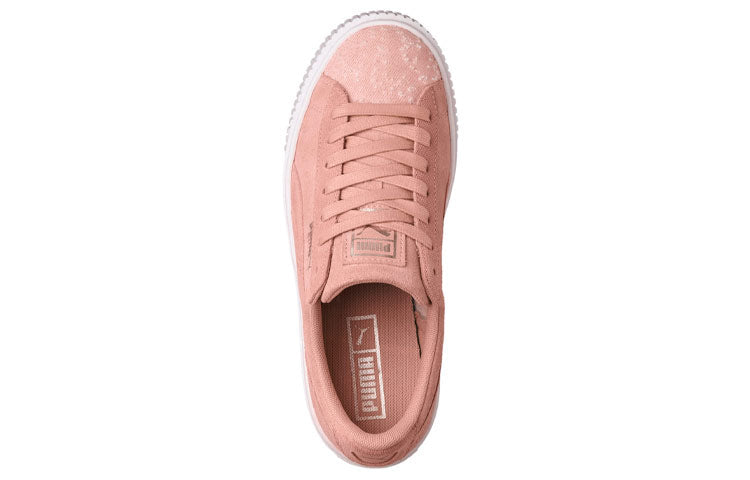 (WMNS) PUMA Suede Platform Pebble 'Pink' 365464-01