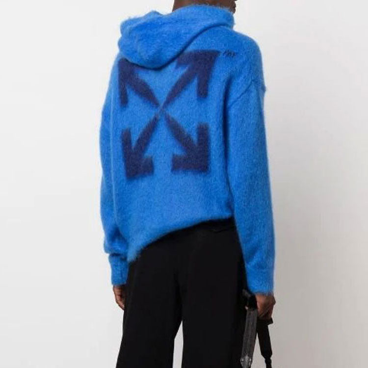 Off-White Arrows Mohair Hoodie OMHA171F22KNI0014545