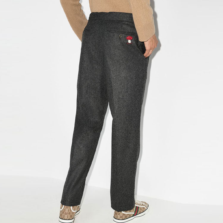Gucci Flannel Mushroom Pants 'Grey' 636354-ZAFKR-1078