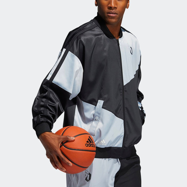 adidas Dame Vis Bom Contrasting Colors Basketball Sports Jacket Black GL7089