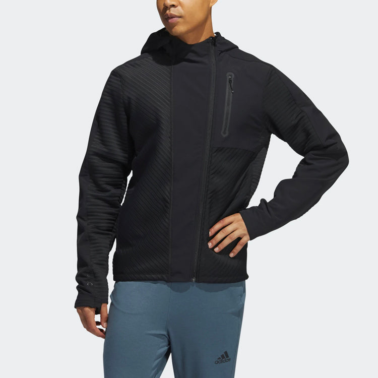 adidas CRdy trg hdy Training Sports Stay Warm Hooded Jacket Black GJ0339