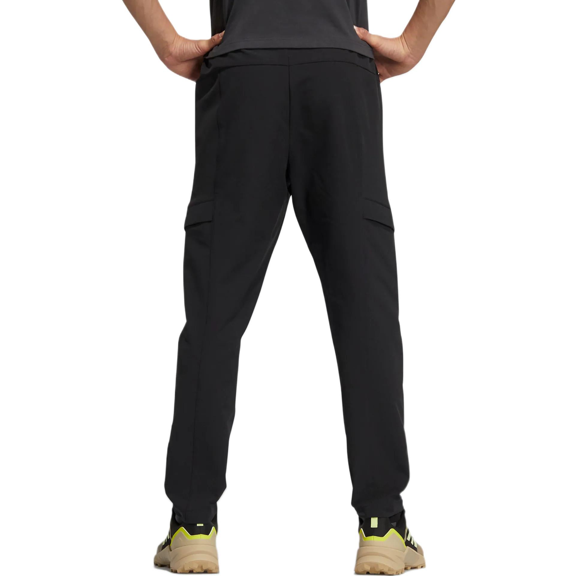 Men's adidas Solid Color Logo Printing Straight Sports Pants/Trousers/Joggers Black HE7379