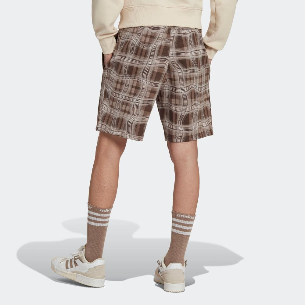 adidas Originals Allover Print Shorts 'Brown White' HM4949
